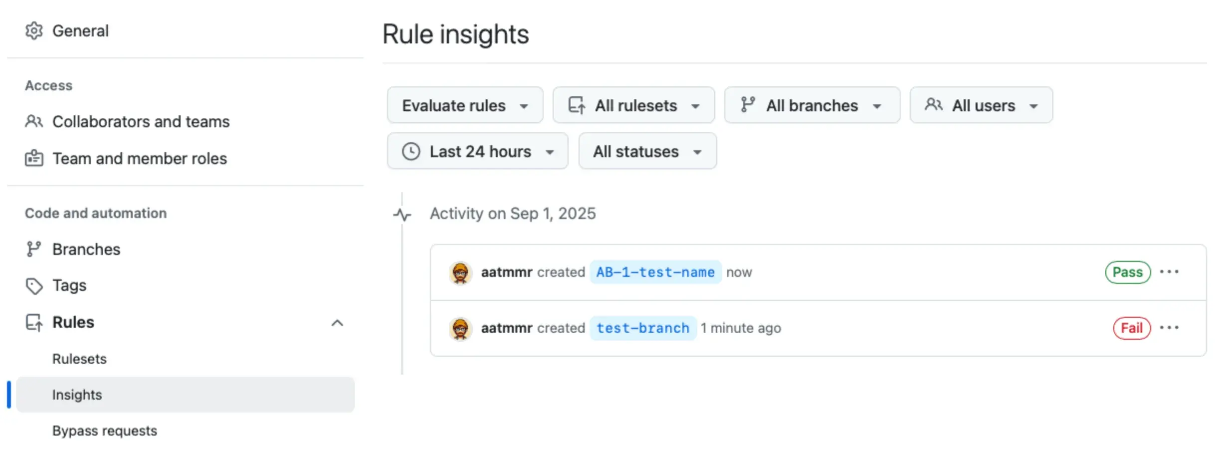 GitHub Branch Rulesets