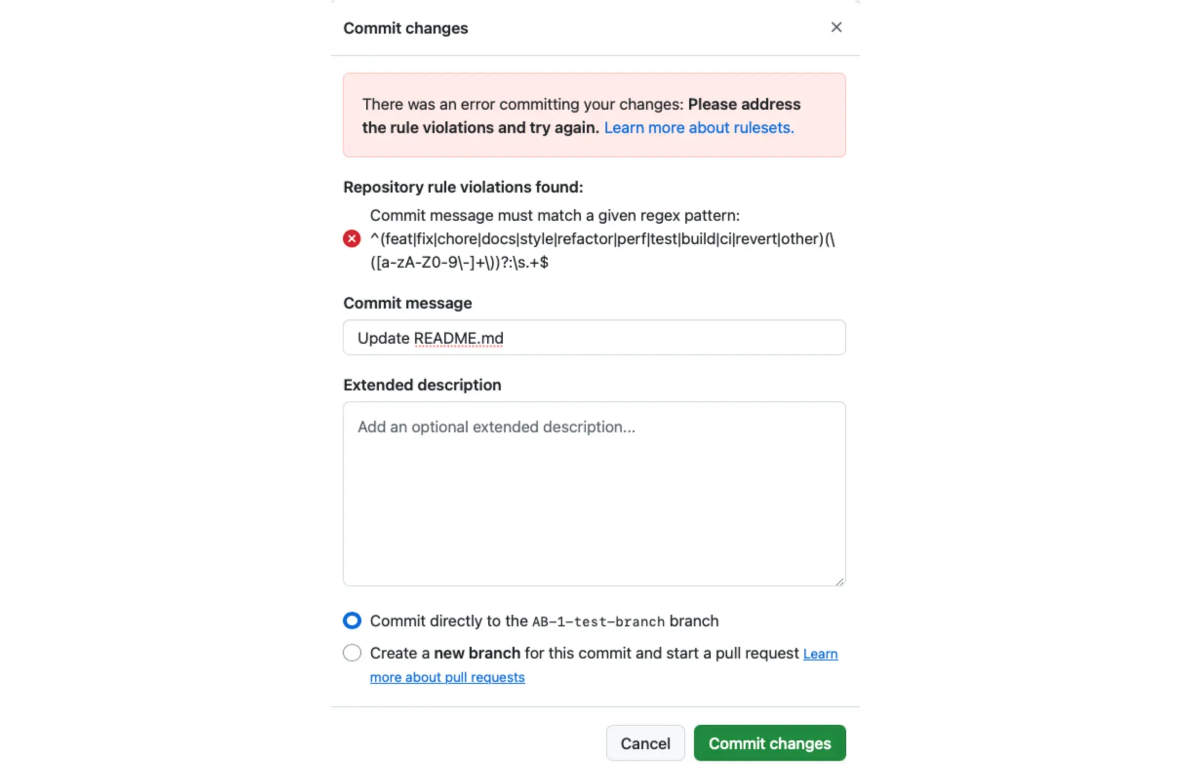 GitHub Branch Rulesets