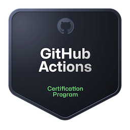 github actions certificate badge